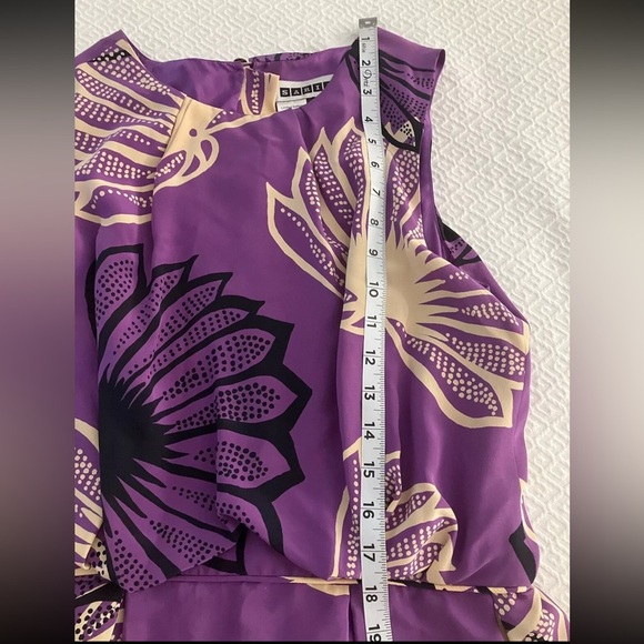 Anthropologie Hand Printed Sariah Limited Edition Very Rare Purple Floral Print - Picture 11 of 16